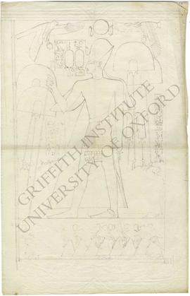 Egypt. Thebes. West Bank. Ramesseum. First Pylon. Inner face. Ramesses II with fanbearers, etc.