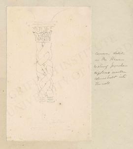 Israel. Jersualem. Temple Mound. Knotted or braided column