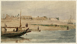Hector Horeau Watercolour - Luxor