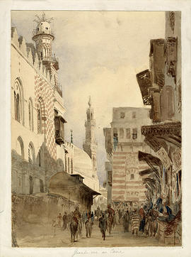 Hector Horeau Watercolour - Cairo