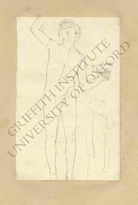 Free-standing marble sculpture of satyr holding cup [and bunch of grapes] (Naples, Museo Archeolo...
